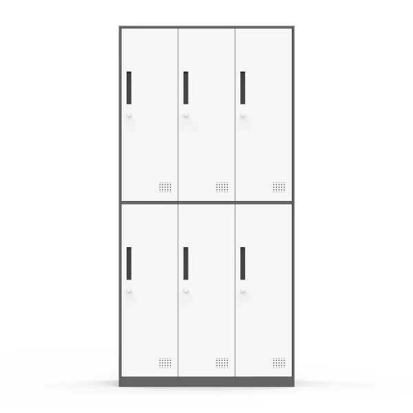 Adjustable Height 6 - Door Steel Locker Cabinet - Perfect for Gyms and Staff Work Areas - Image 2